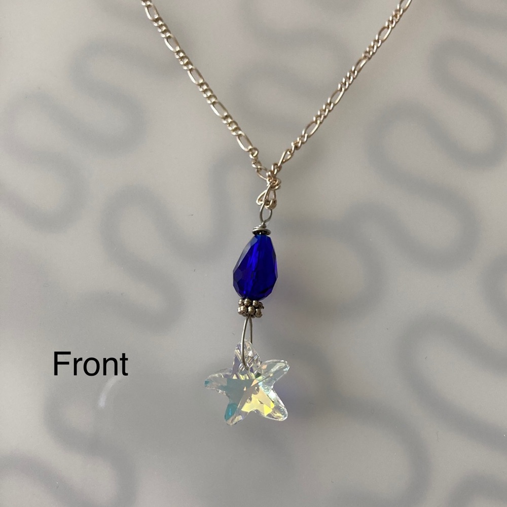 Hand made necklace with a crystal starfish pendants NWOT